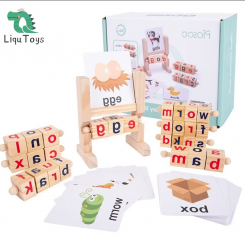 Поворотные буквенные головоломки для детей, Монтессори Spinn