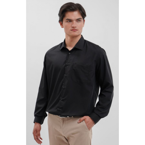 Классическая рубашка мужская, черная