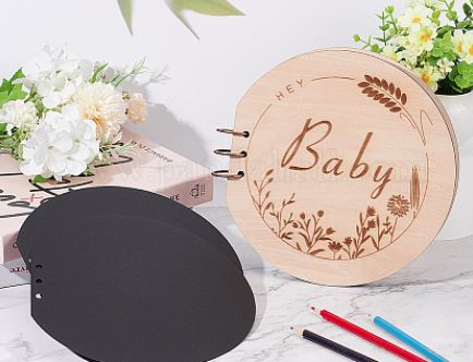 Деревянная круглая гостевая книга