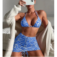 Купальник тройка, голубой