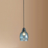 Подвесной светильник из стекла индиго для кухонного острова, регулируемый, ручной работы