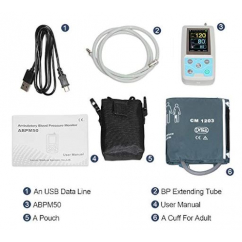 ABPM50 — Автоматический портативный монитор кровяного давления с функцией суточного наблюдения