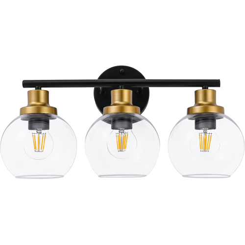 Современный настенный светильник с прозрачными стеклянными шарами. 