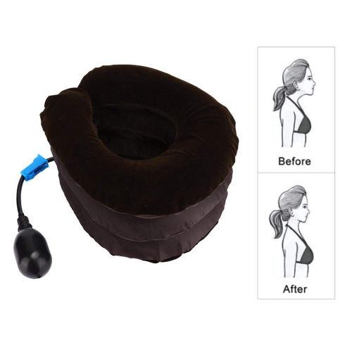 Трёхслойный надувной воротник для шейного отдела — мягкое вытяжение и поддержка при боли в шее