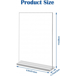 Акриловый держатель для табличек, Т-образный, прозрачный