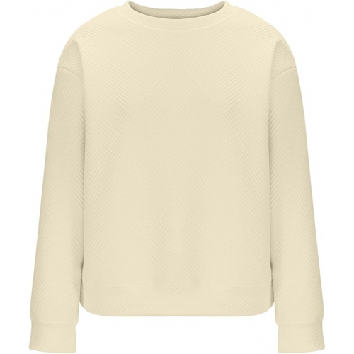 Женский модный оверсайз пуловер с круглым вырезом и длинным рукавом