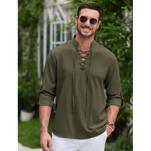 Мужская рубашка из чистого хлопка