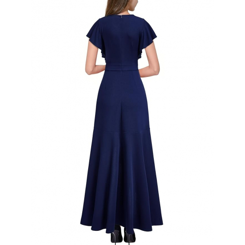 Женское платье с V-образным вырезом для выпускного