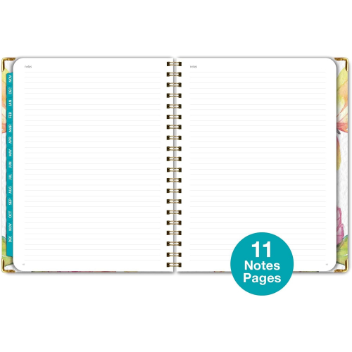 Планер 2024 в твердой обложке — ежедневник, с разделами по дням, неделям и месяцам, с закладкой, карманом и набором стикеров (акварельные бабочки). А4