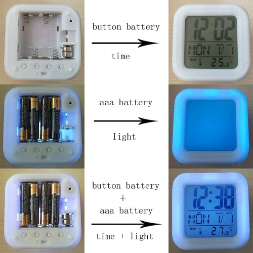 Светодиодный цифровой будильник с многоцветной подсветкой