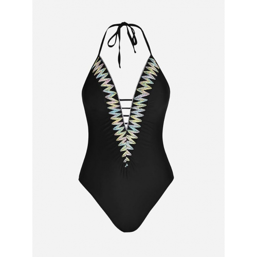 CUPSHE Женский цельный купальник с V-образным вырезом