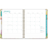 Планер 2024 в твердой обложке — ежедневник, с разделами по дням, неделям и месяцам, с закладкой, карманом и набором стикеров (акварельные бабочки). А4