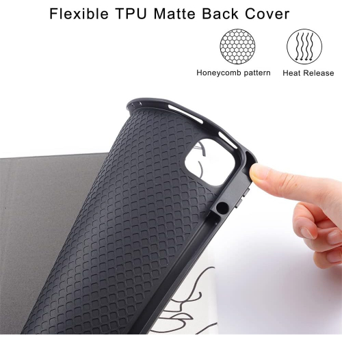 Чехол с держателем для Apple Pencil и автопробуждением для iPad Pro 12,9″ (модели 2018–2022), с мягкой силиконовой основой и художественным принтом