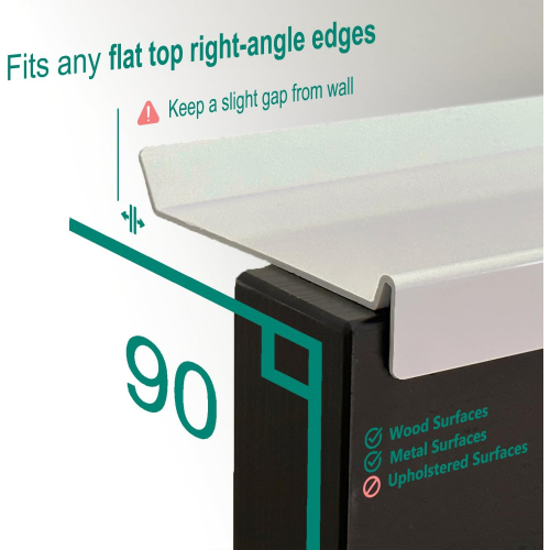 Набор из 4-х пластиковых полок 35*9 с липкой лентой