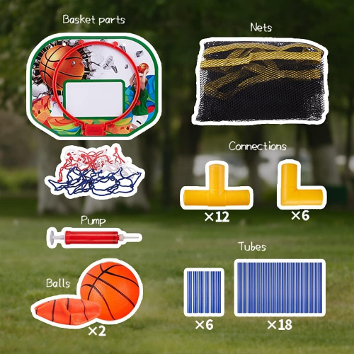 Мини-баскетбольный стенд для детей — игровой набор для родительского взаимодействия, с мини-мячами и насосом, для дома и улицы