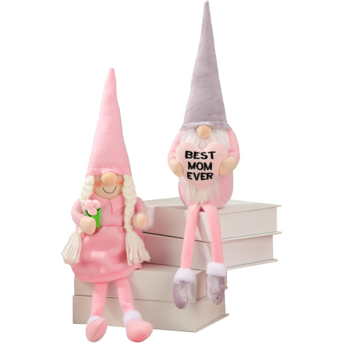 Плюшевый гном с сердечком "Лучшая мама" — подарочный декор на День матери