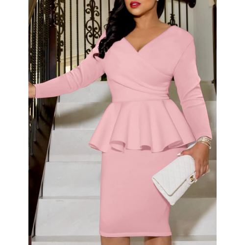 Женское вечернее платье карандаш (розовое)