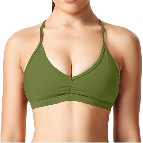 Cпортивный бюстгальтер с бретельками перекрещивающийся сзади