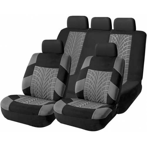 Комплект универсальных чехлов для автомобильных сидений из полиэстера для 5-местного салона, с функцией разделения заднего ряда