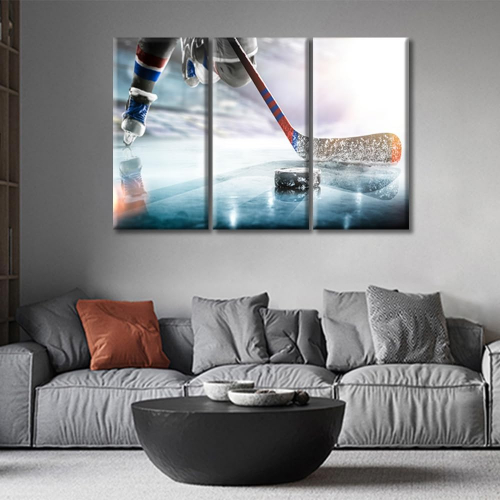 Настенное полотно из холста 3 панели (50x100 см) — декоративное искусство для интерьера