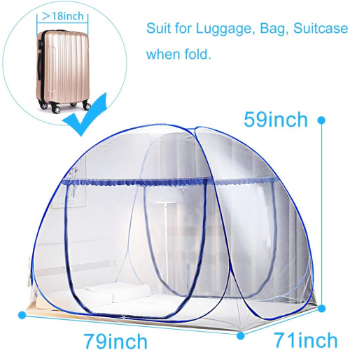 Самораскладывающаяся москитная сетка для двуспальной кровати — защита, комфорт и свобода на 360°