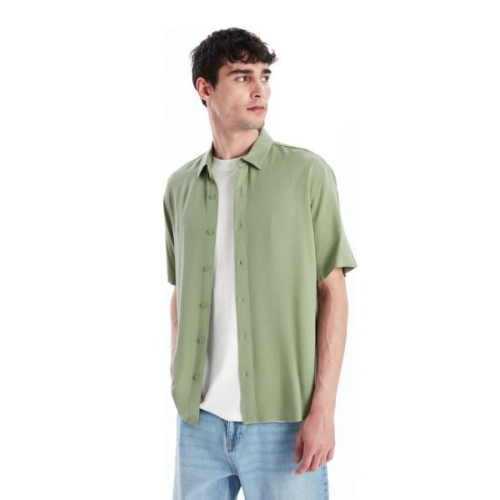 Рубашка прямая, зеленый