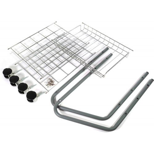 Многофункциональная тележка, матово-серая, стальная