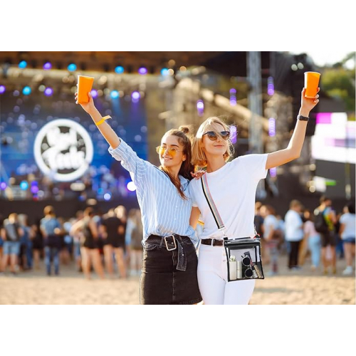 Прозрачная сумка через плечо с внутренним карманом 