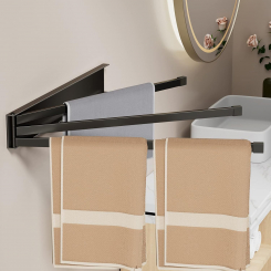 Складная вешалка для полотенец с вращающимися перекладинами, из нержавеющей стали 