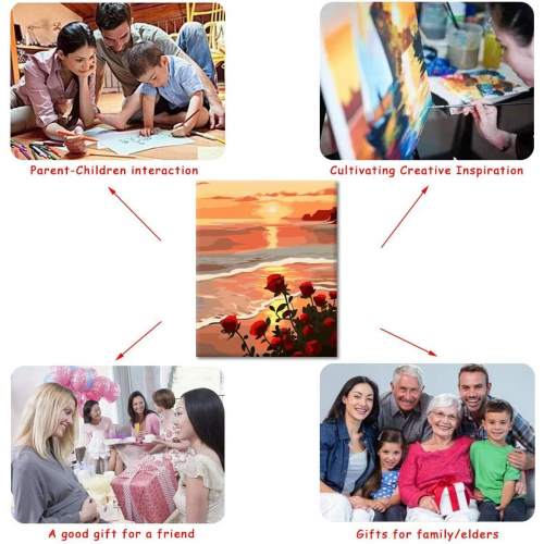 Набор для рисования по номерам с акриловыми красками