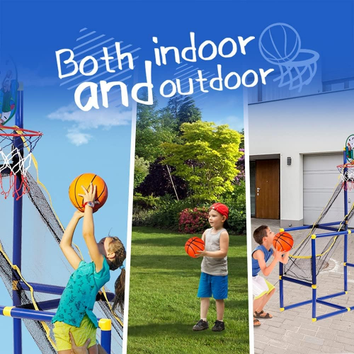 Мини-баскетбольный стенд для детей — игровой набор для родительского взаимодействия, с мини-мячами и насосом, для дома и улицы