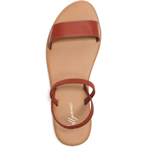 Женские сандалии с ремешком на щиколотке и эластичной плоской подошвой