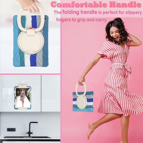 Противоударный чехол с поворотной подставкой и ремнём для планшета Amazon Fire HD 10  (11-е поколение, 2021, совместим с 2023)