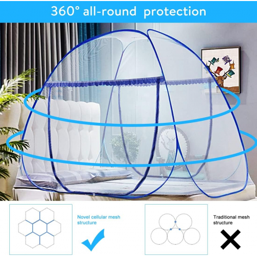 Самораскладывающаяся москитная сетка для двуспальной кровати — защита, комфорт и свобода на 360°