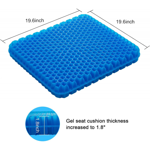 Гелевый сидячий коврик с вентиляцией и противоскользящей поверхностью, 50x50 см