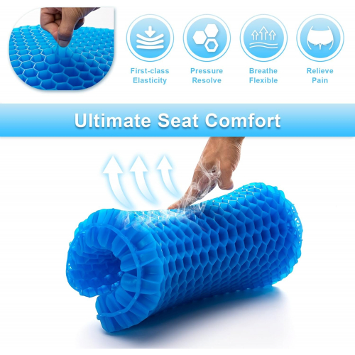Гелевый сидячий коврик с вентиляцией и противоскользящей поверхностью, 50x50 см