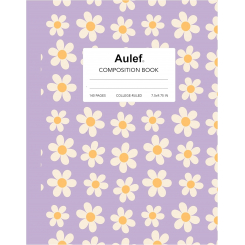 Тетрадь 140 страниц, 24,8 x 19,1 см (ромашки)