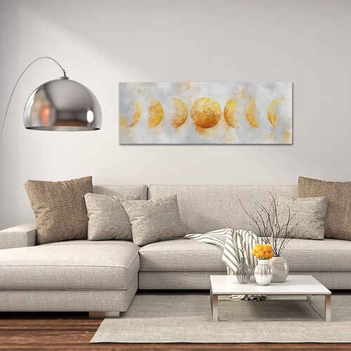 Готовая к подвесу настенная картина на холсте с цитатой, 50×140 см