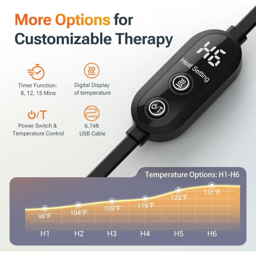 Растяжка для шеи с подогревом, черная