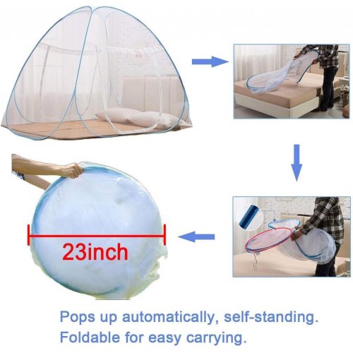 Новая портативная складная москитная сетка-тент, свободностоящая — удобное решение для защиты от комаров в путешествиях и дома. 180*200см