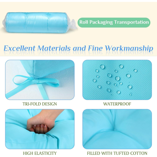 Водонепроницаемая уличная подушка для стула — голубой макарон