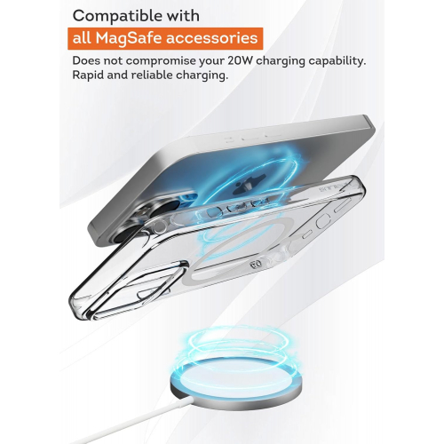 Тонкий защитный чехол для iPhone 13 Pro с поддержкой беспроводной зарядки для смартфонов – ультратонкий, прочный, эргономичный