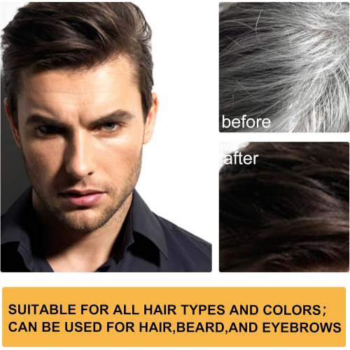 Gray Hair Reverse Soap – 3 в 1 для волос, бороды и бровей | Темно-коричневый цвет, полное покрытие седины, без химикатов