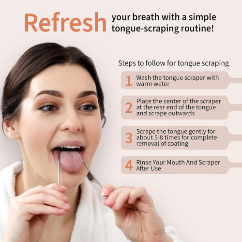 MasterMedi Щеточка для языка для взрослых и детей — эффективный скребок для улучшения гигиены полости рта