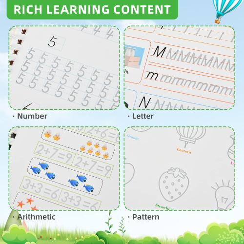 Тетрадь по цифрам, на английском
