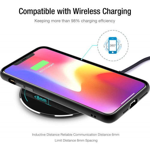 Ультратонкая беспроводная зарядка 5 мм, алюминий, совместима со всеми устройствами