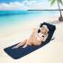 Складной пляжный шезлонг с регулируемой спинкой и карманом