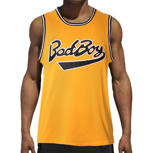 Мужская баскетбенная майка MOLPE 'BadBoy' #72, желтая, стиль 90-х хип-хоп