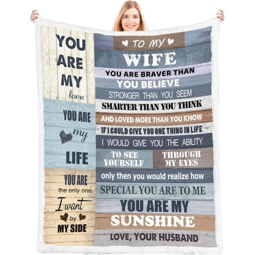 Плед для жены от мужа — идеальный подарок на годовщину, день святого Валентина, день рождения