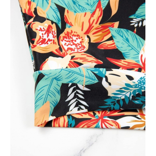 Топ для купальника Balasami с вырезами и завязкой на груди, высокий воротник, укороченная модель